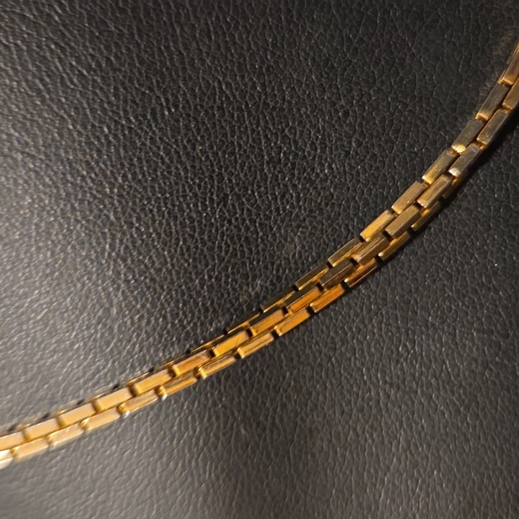 Estate Monet Rectanglar Box Chain Link Necklace - Picture 3 of 5